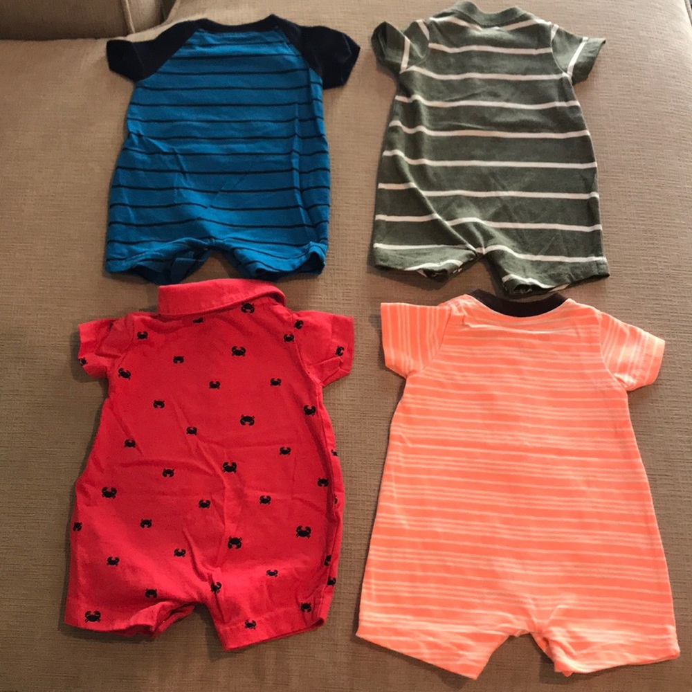 Baby Boy  5 Summer Rompers - Picture 3 of 10